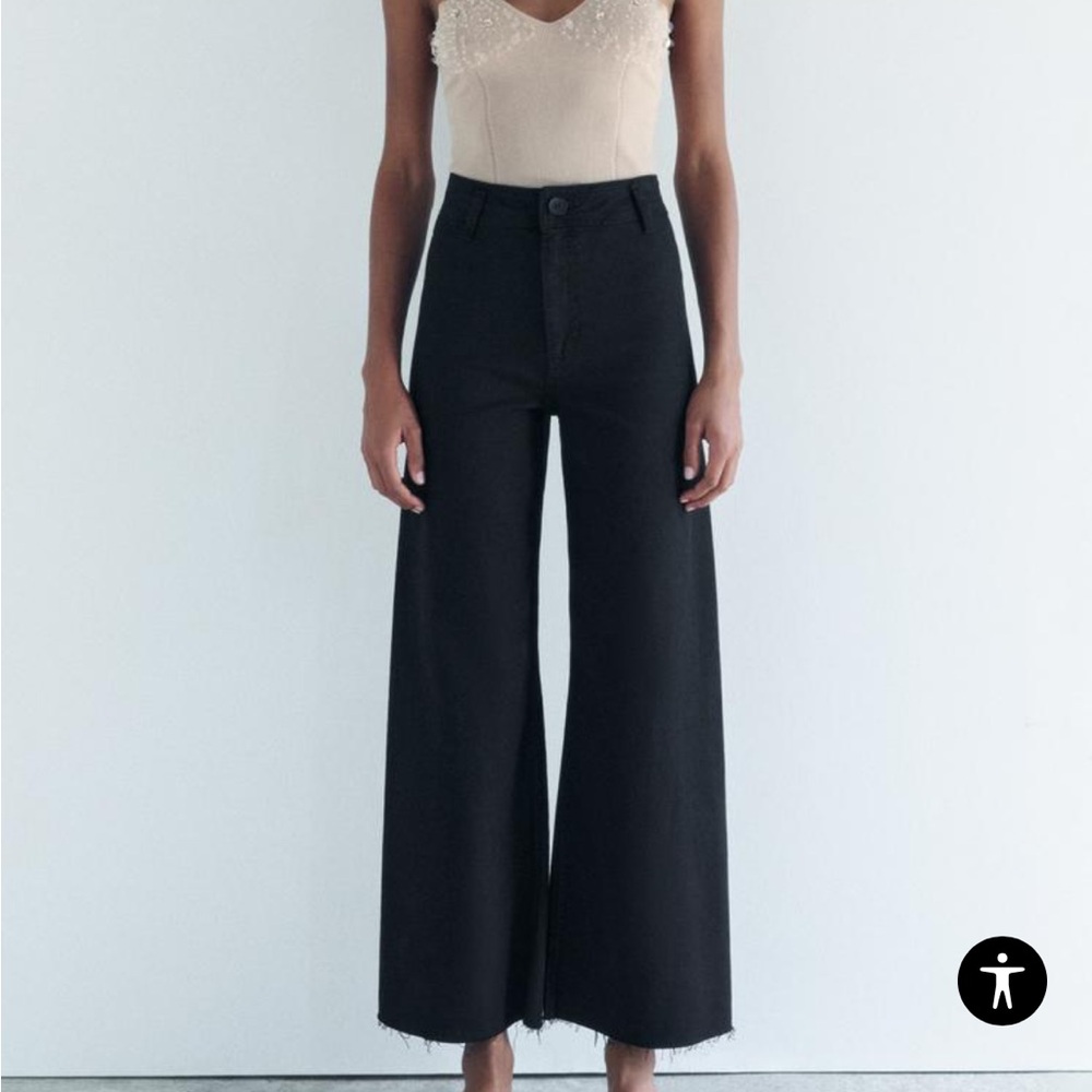Zara marine straight black jeans